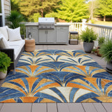 Addison Chantille ACN2178 Geometric Machine Made Transitional Blue Rug