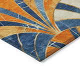 Addison Chantille ACN2178 Geometric Machine Made Transitional Blue Rug
