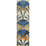 Addison Chantille ACN2178 Geometric Machine Made Transitional Blue Rug