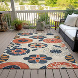 Addison Chantille ACN2179 Floral Machine Made Transitional Beige Rug