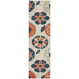 Addison Chantille ACN2179 Floral Machine Made Transitional Beige Rug