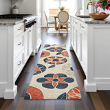 Addison Chantille ACN2179 Floral Machine Made Transitional Beige Rug