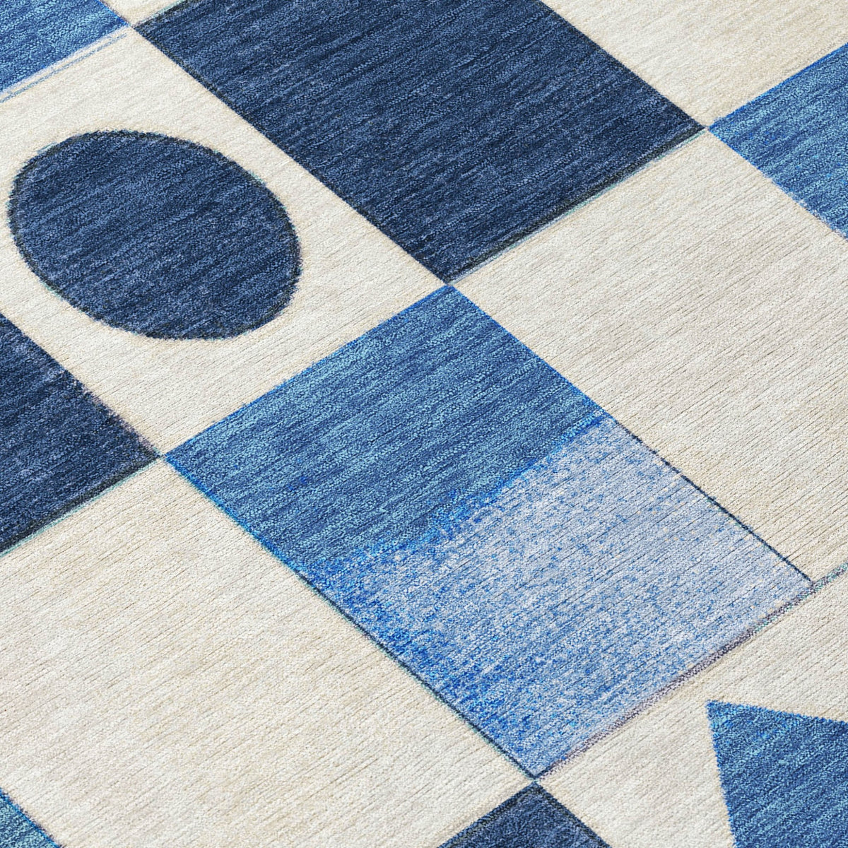 Addison Chantille ACN2181 Geometric Machine Made Transitional Blue Rug