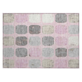 Addison Chantille ACN2182 Geometric Machine Made Transitional Pink Rug
