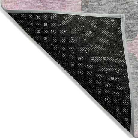 Addison Chantille ACN2182 Geometric Machine Made Transitional Pink Rug
