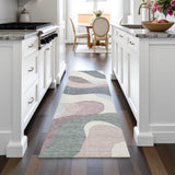 Addison Chantille ACN2186 Swirls Machine Made Transitional Blush Rug