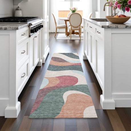 Addison Chantille ACN2186 Swirls Machine Made Transitional Coral Rug
