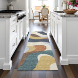Addison Chantille ACN2186 Swirls Machine Made Transitional Gold Rug