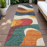 Addison Chantille ACN2186 Swirls Machine Made Transitional Orange Rug