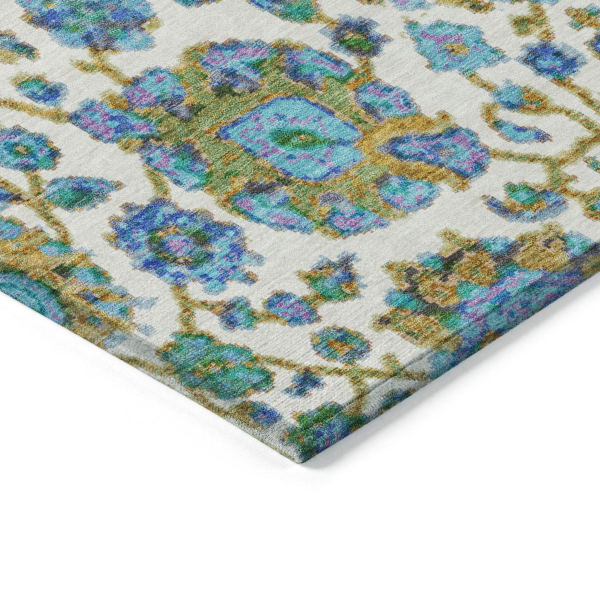 Addison Chantille ACN2187 Global Machine Made Traditional Aqua Rug