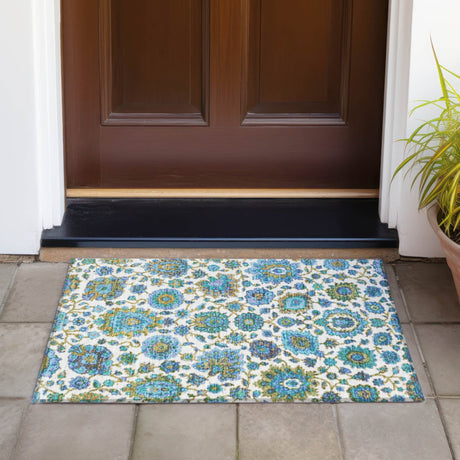Addison Chantille ACN2187 Global Machine Made Traditional Aqua Rug