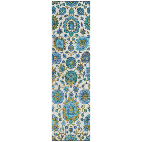 Addison Chantille ACN2187 Global Machine Made Traditional Aqua Rug