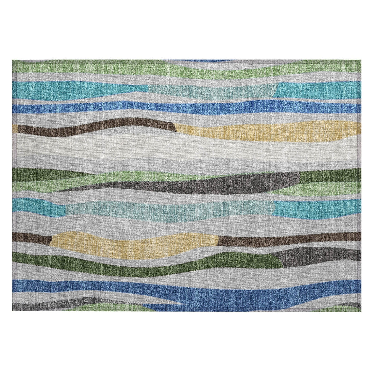 Addison Chantille ACN2188 Stripes Machine Made Transitional Green Rug