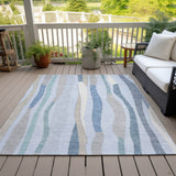 Addison Chantille ACN2188 Stripes Machine Made Transitional Sky Rug