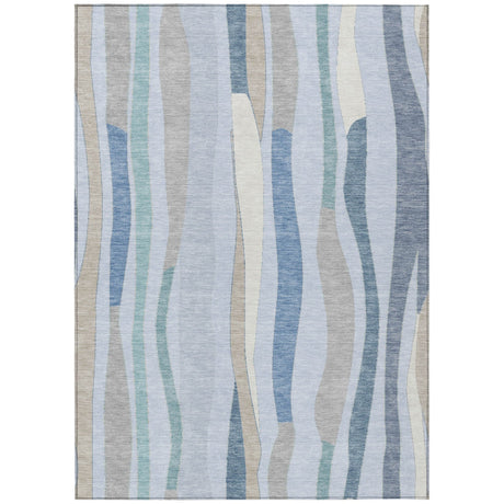Addison Chantille ACN2188 Stripes Machine Made Transitional Sky Rug