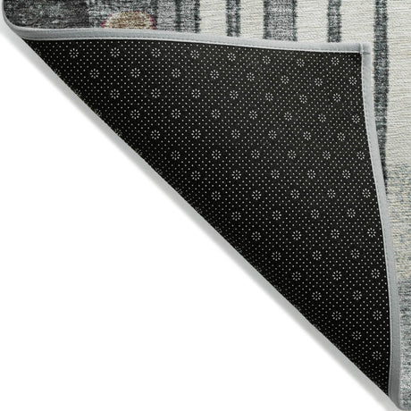 Addison Chantille ACN2189 Geometric Machine Made Transitional Black Rug