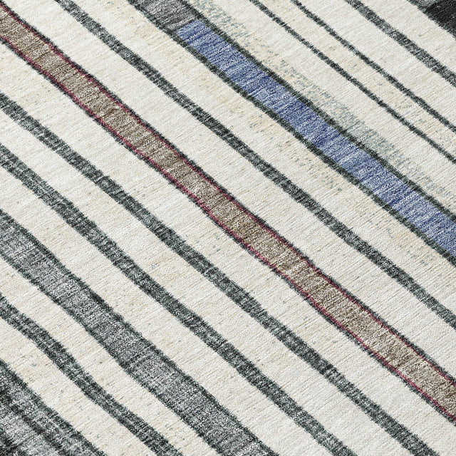 Addison Chantille ACN2189 Geometric Machine Made Transitional Black Rug