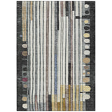 Addison Chantille ACN2189 Geometric Machine Made Transitional Black Rug