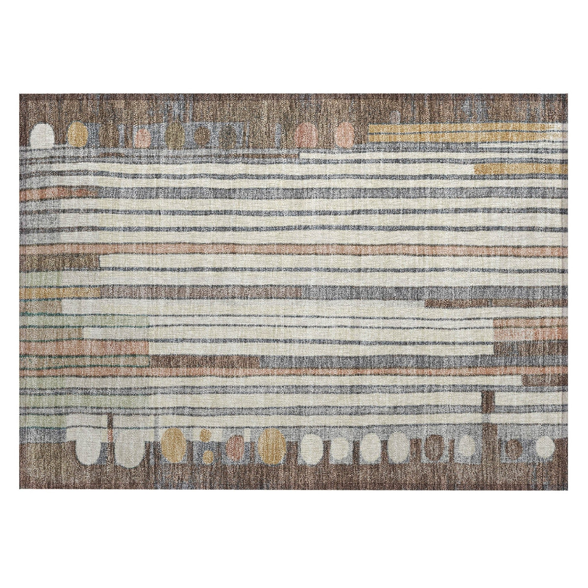 Addison Chantille ACN2189 Geometric Machine Made Transitional Brown Rug