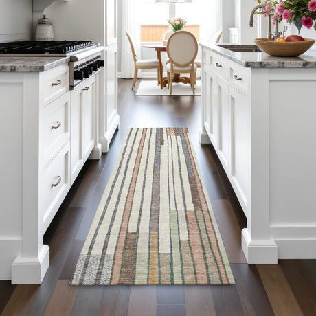 Addison Chantille ACN2189 Geometric Machine Made Transitional Brown Rug