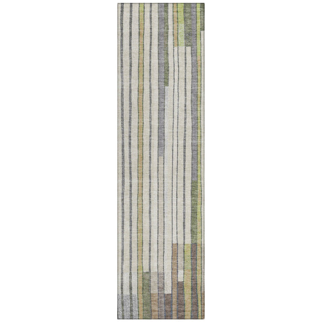 Addison Chantille ACN2189 Geometric Machine Made Transitional Olive Rug