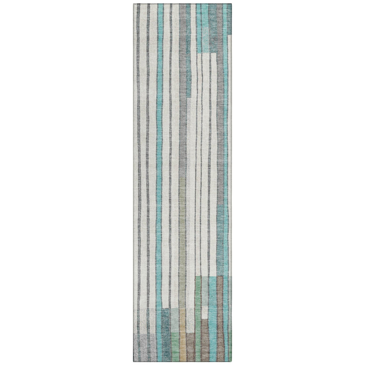 Addison Chantille ACN2189 Geometric Machine Made Transitional Teal Rug