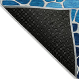 Addison Chantille ACN2190 Geometric Machine Made Transitional Blue Rug