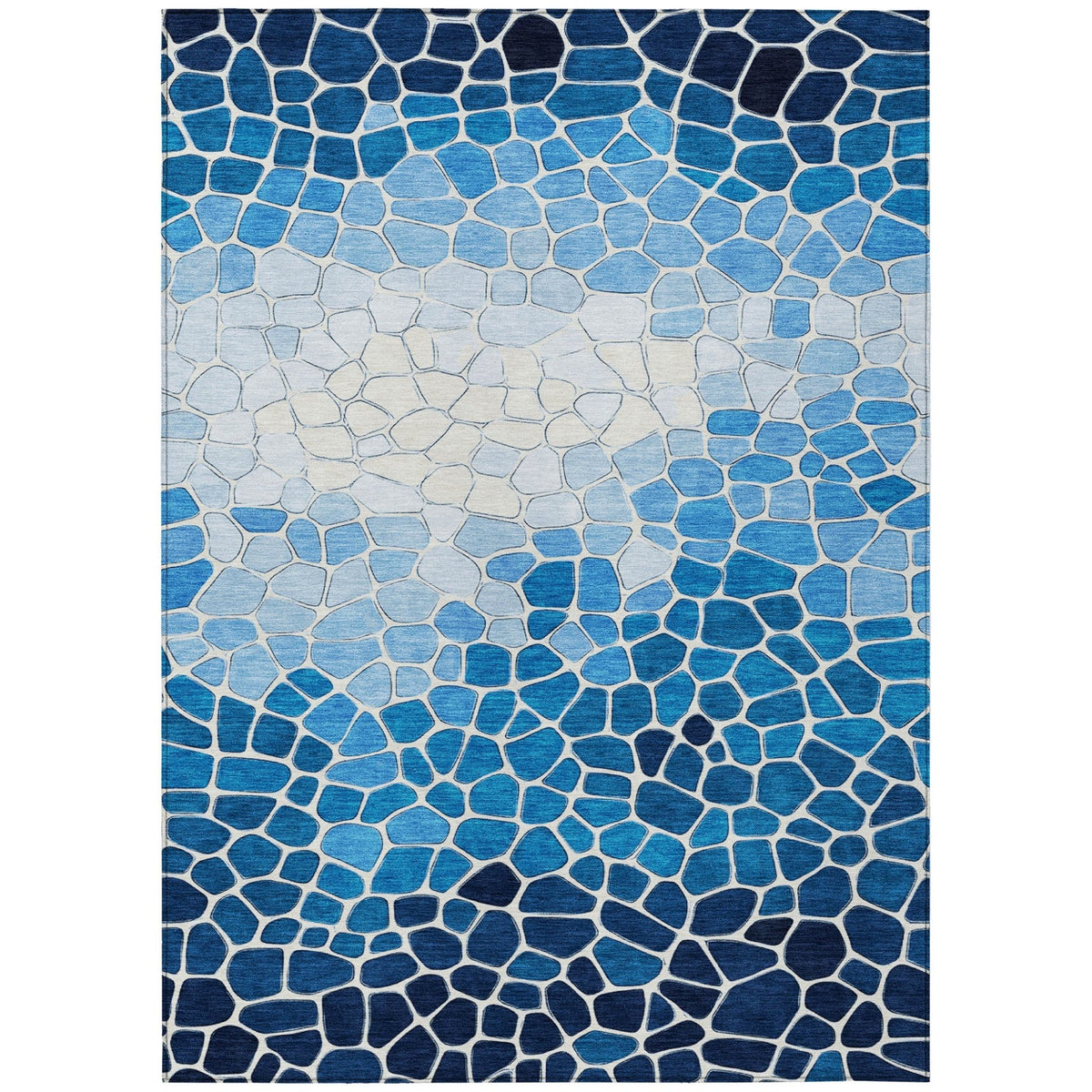 Addison Chantille ACN2190 Geometric Machine Made Transitional Blue Rug