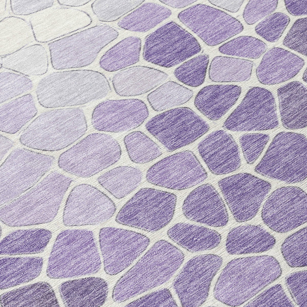 Addison Chantille ACN2190 Geometric Machine Made Transitional Purple Rug
