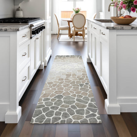 Addison Chantille ACN2190 Geometric Machine Made Transitional Taupe Rug