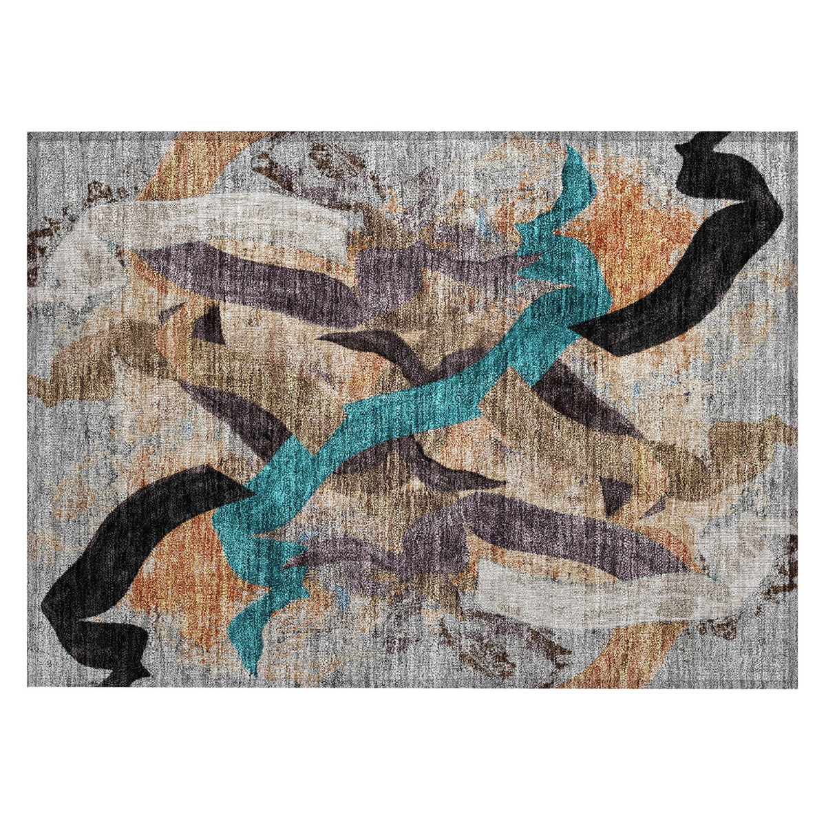 Addison Chantille ACN2191 Abstract Machine Made Transitional Gray Rug