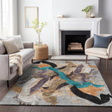 Addison Chantille ACN2191 Abstract Machine Made Transitional Gray Rug
