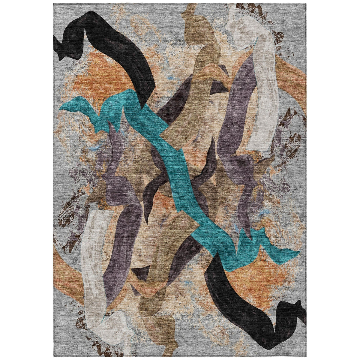 Addison Chantille ACN2191 Abstract Machine Made Transitional Gray Rug