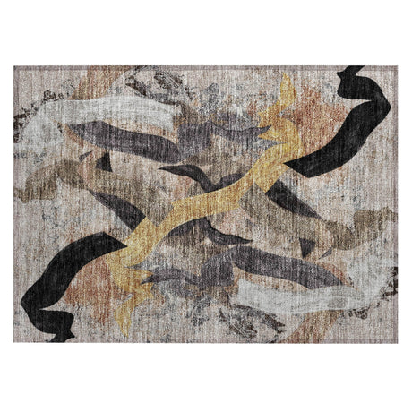 Addison Chantille ACN2191 Abstract Machine Made Transitional Taupe Rug
