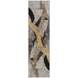 Addison Chantille ACN2191 Abstract Machine Made Transitional Taupe Rug