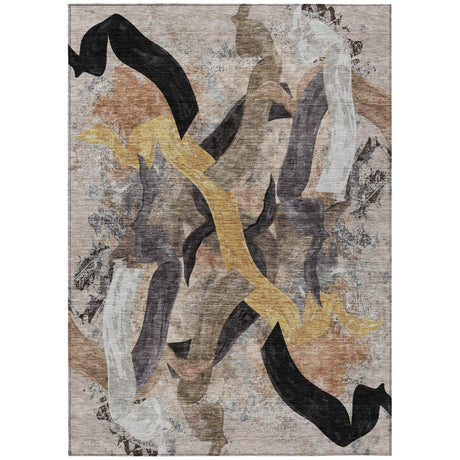 Addison Chantille ACN2191 Abstract Machine Made Transitional Taupe Rug