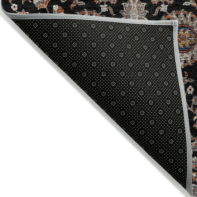 Addison Chantille ACN2192 Global Machine Made Traditional Black Rug