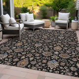 Addison Chantille ACN2192 Global Machine Made Traditional Black Rug