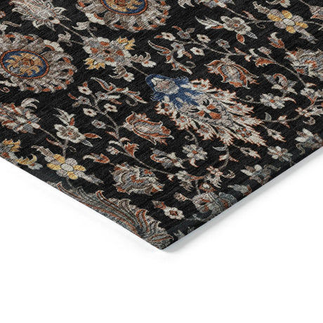 Addison Chantille ACN2192 Global Machine Made Traditional Black Rug