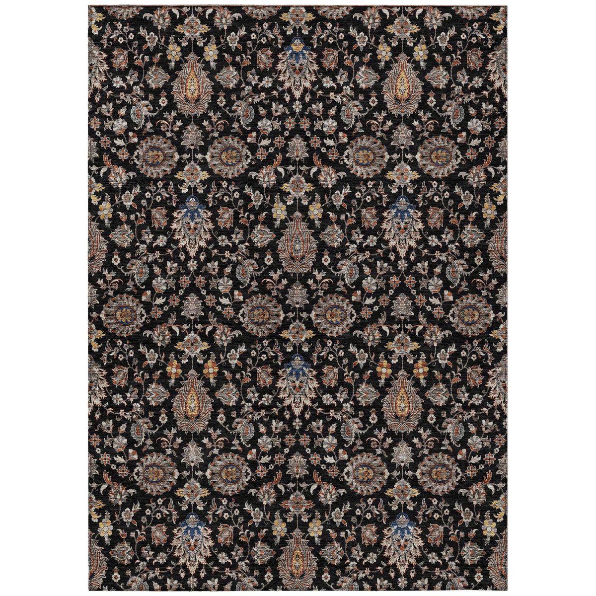 Addison Chantille ACN2192 Global Machine Made Traditional Black Rug