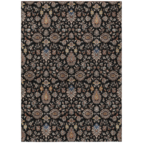 Addison Chantille ACN2192 Global Machine Made Traditional Black Rug