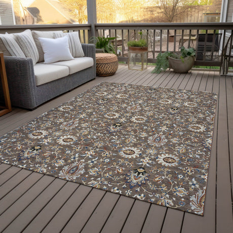 Addison Chantille ACN2192 Global Machine Made Traditional Chocolate Rug