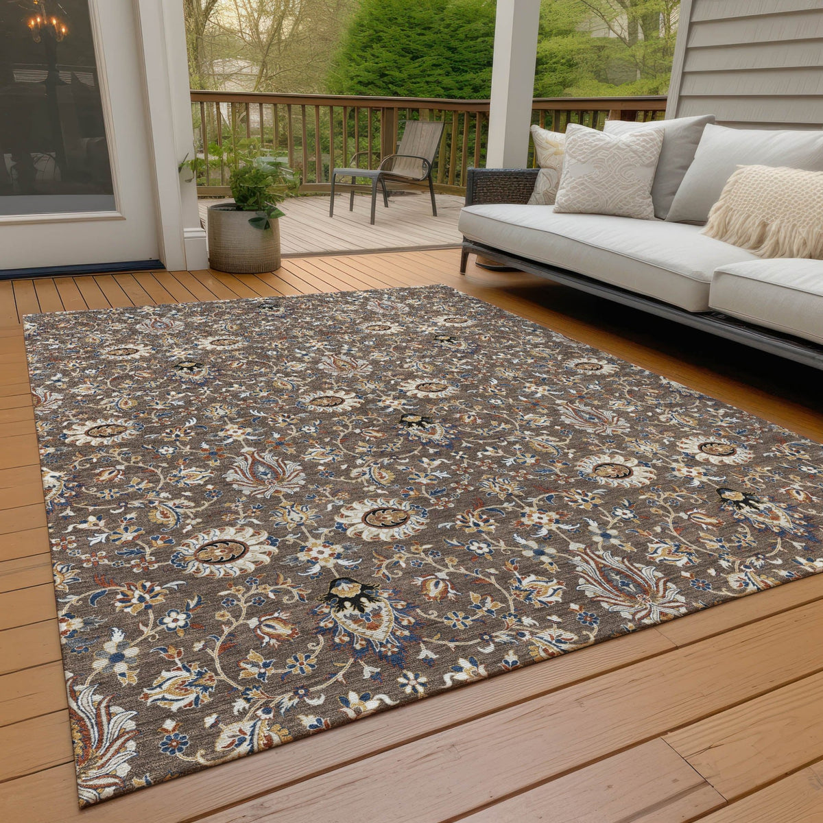 Addison Chantille ACN2192 Global Machine Made Traditional Chocolate Rug