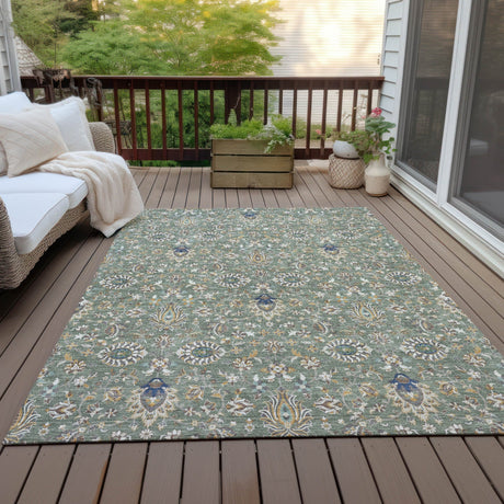 Addison Chantille ACN2192 Global Machine Made Traditional Green Rug