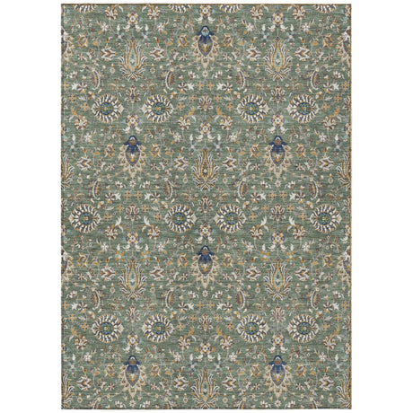 Addison Chantille ACN2192 Global Machine Made Traditional Green Rug