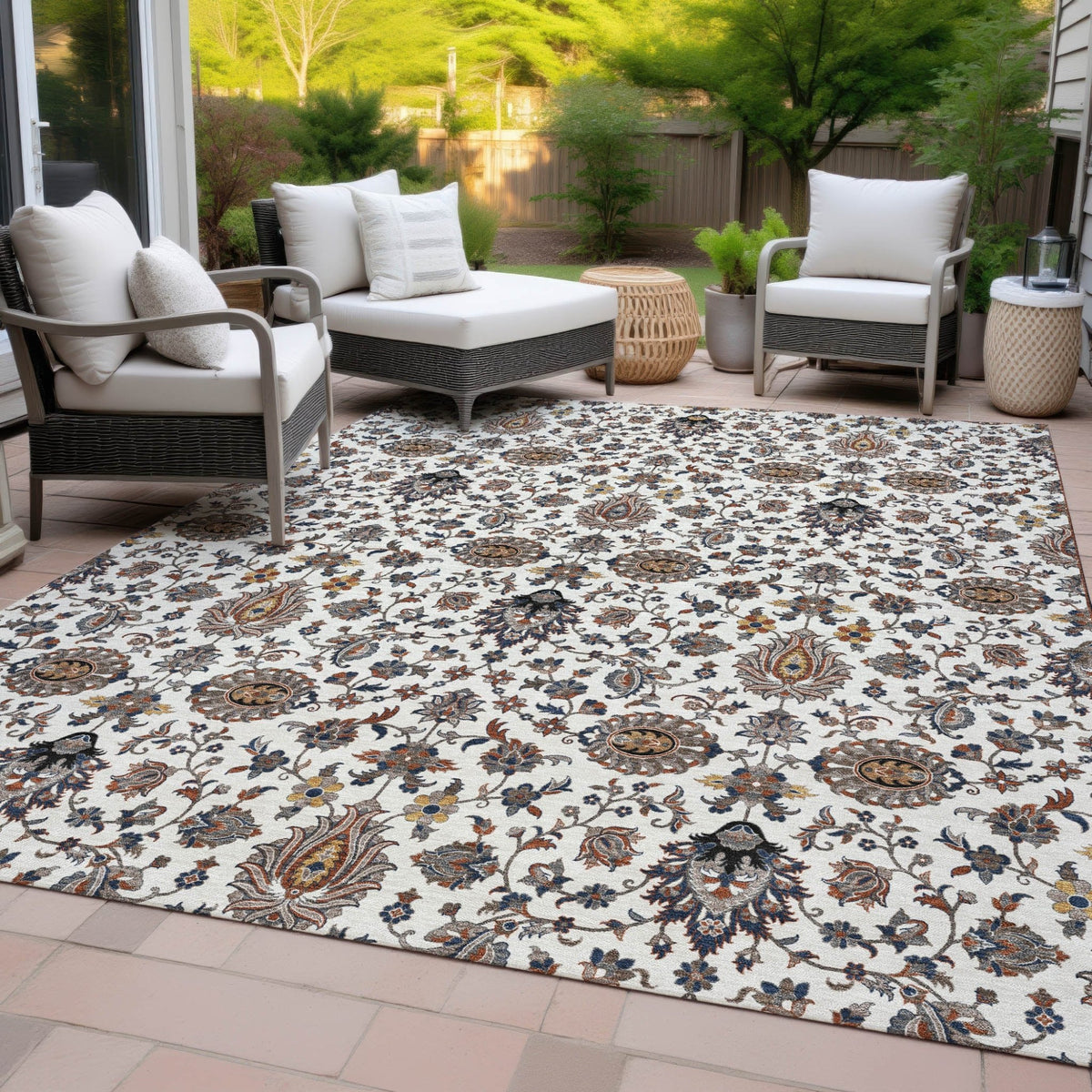Addison Chantille ACN2192 Global Machine Made Traditional Ivory Rug