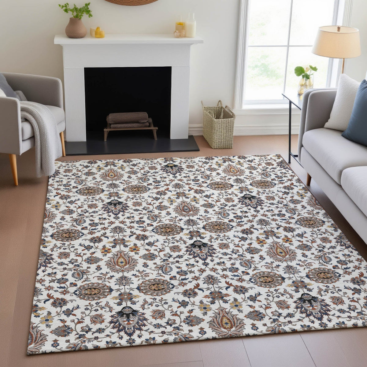 Addison Chantille ACN2192 Global Machine Made Traditional Ivory Rug