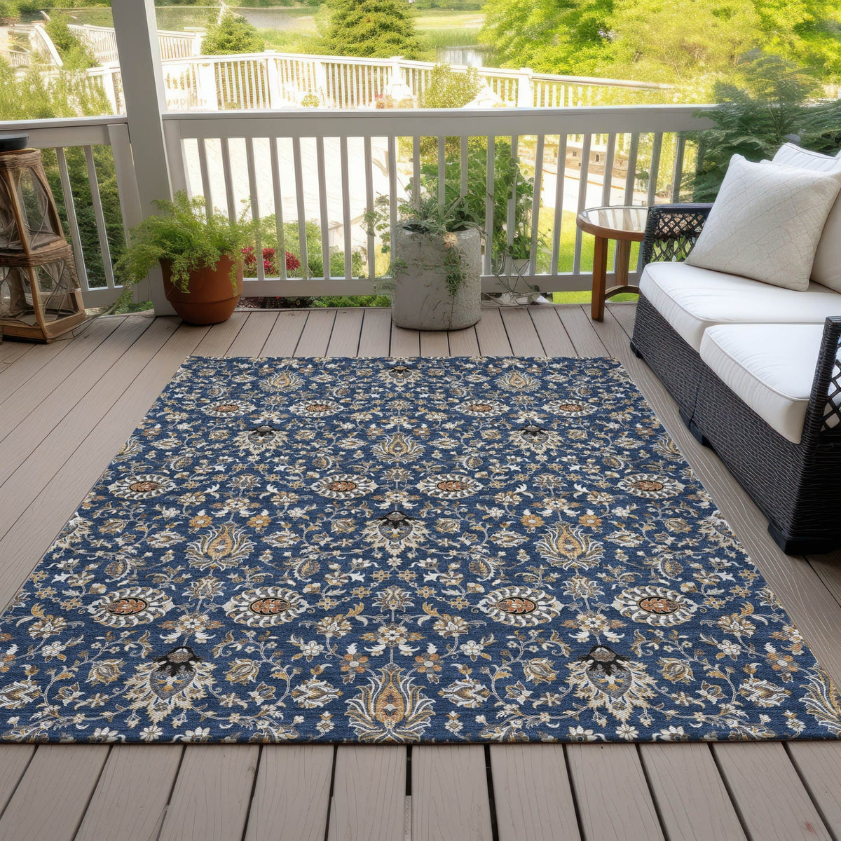 Addison Chantille ACN2192 Global Machine Made Traditional Navy Rug