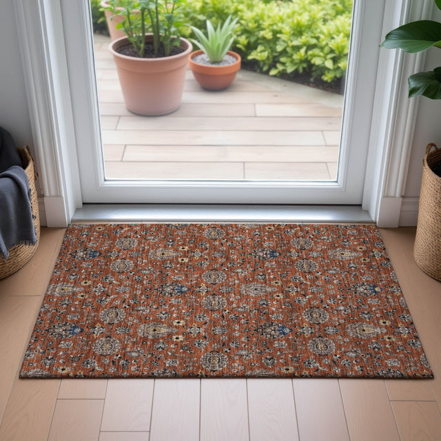 Addison Chantille ACN2192 Global Machine Made Traditional Paprika Rug