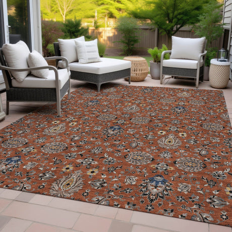 Addison Chantille ACN2192 Global Machine Made Traditional Paprika Rug